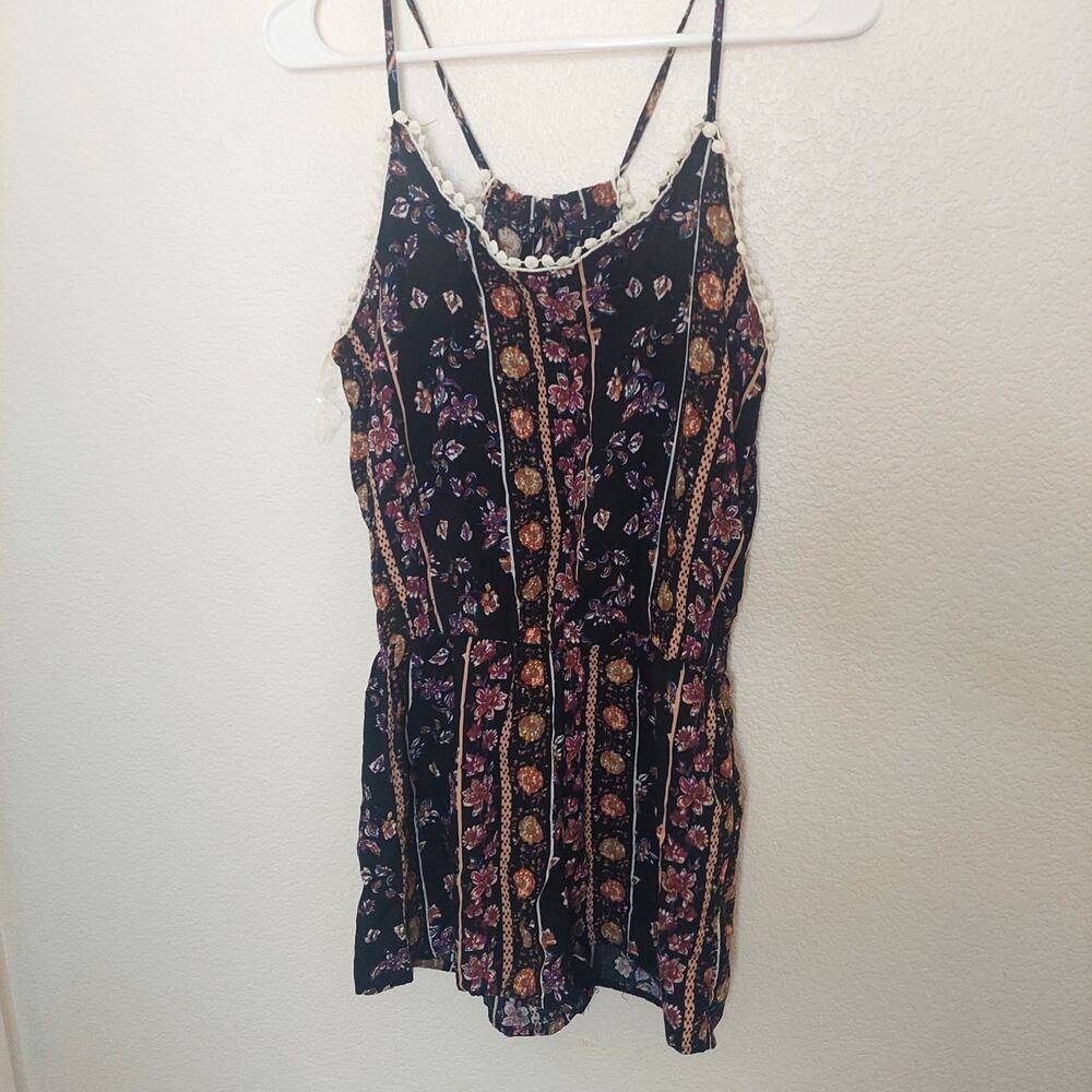 Black Brown Floral Romper - Size Small - Rue 21